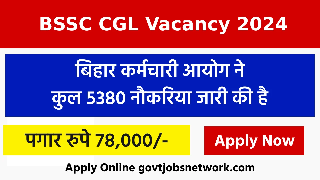 BSSC CGL Vacancy 2024